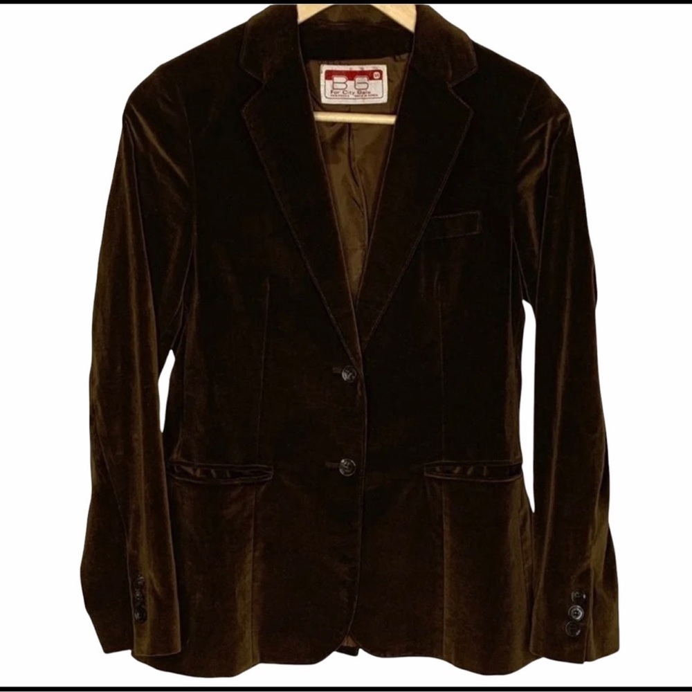 BG For City Girls VINTAGE 1970’s Velveteen Brown Blazer‎ RARE Size: Small EUC